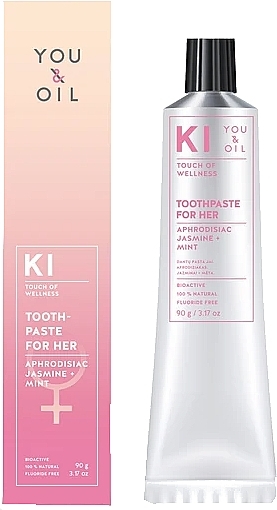 100% Natürliche fluoridfreie Zahnpasta mit Jasmin und Minze für Frauen - You & Oil Aphrodisiac Toothpastes Jasmine Mint — Bild N3