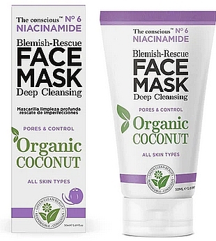 Maske für das Gesicht - Biovene Niacinamide Blemish-Rescue Face Mask Organic Coconut — Bild N1