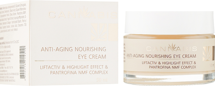 Pflegende Anti-Aging Augencreme mit Glow-Effekt - Cannabis Anti-aging Nourishing Eye Cream — Bild N1