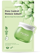 Düfte, Parfümerie und Kosmetik Tuchmaske für das Gesicht mit Trauben - Frudia Pore Control Reduce Sebum Green Grape Mask