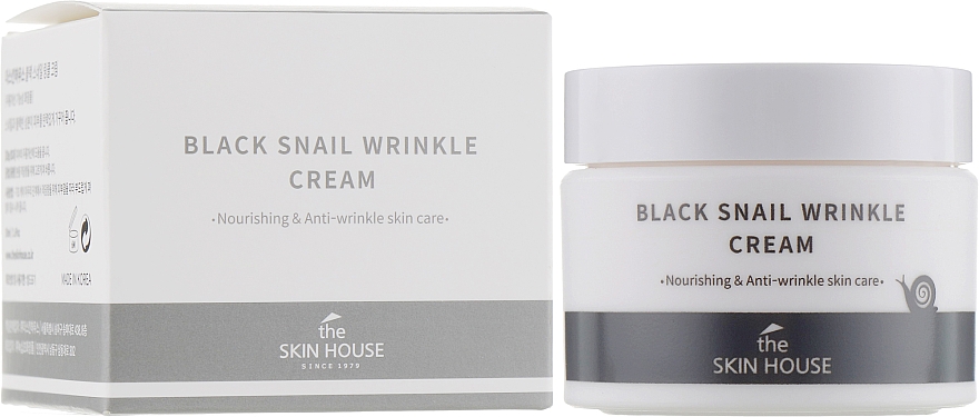 Pflegende Gesichtscreme mit Kollagen und Schneckenschleimextrakt - The Skin House Black Snail Wrinkle Cream — Bild N1
